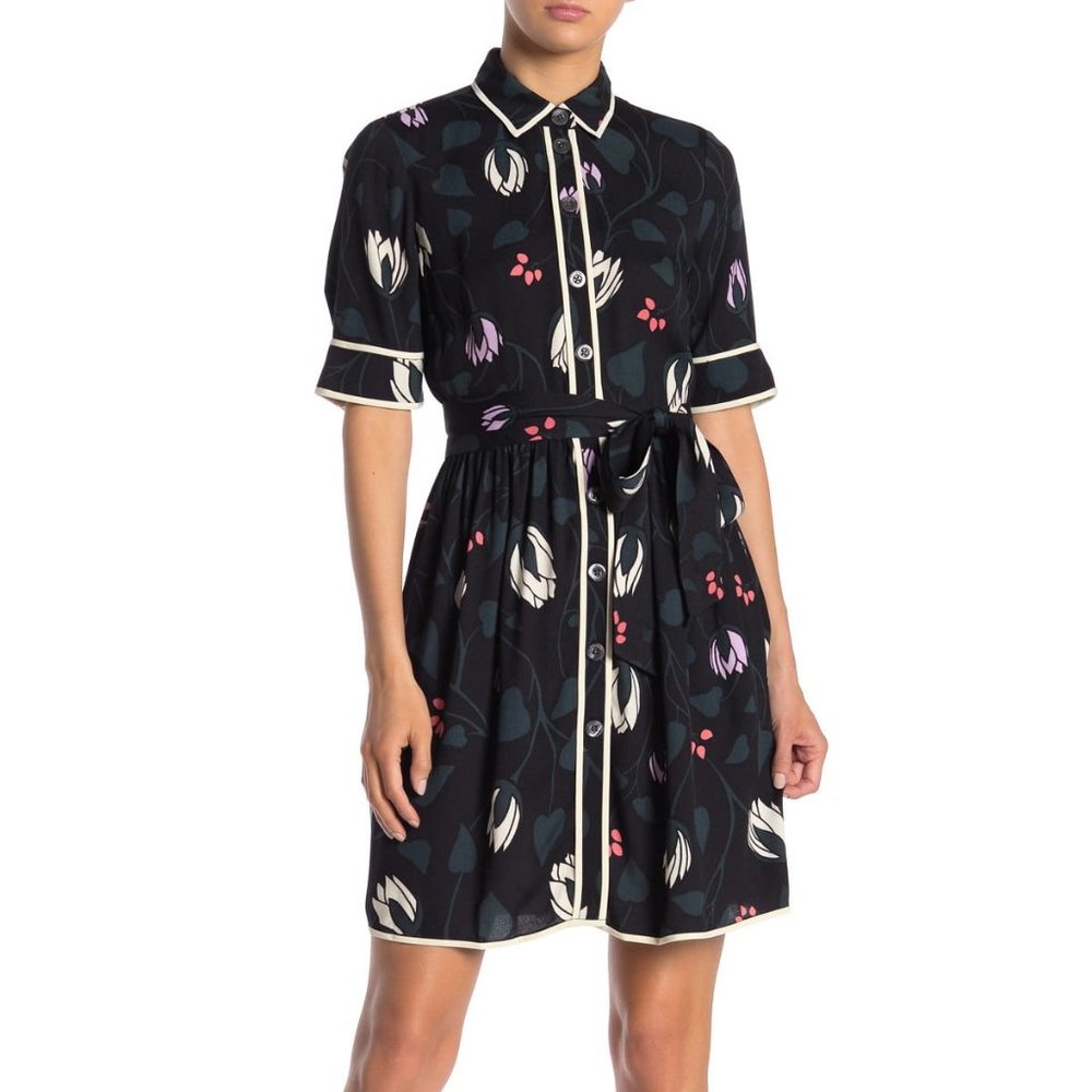 Kate spade deco bloom short sleeve shirtdress